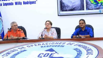 COE coloca ocho provincias en alerta verde por efectos indirectos del huracán Erin