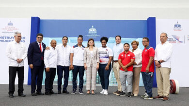 Raquel Peña y ministro Bonilla entregan Pabellón de Halterofilia Dr. José Joaquín Puello, en el Parque del Este
