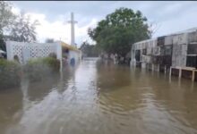 Santiago bajo agua: Lluvias torrenciales inundan calles principales y el cementerio municipal