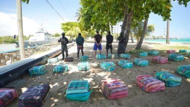 Cargamento decomisado en costas de Santo Domingo supera una tonelada de cocaína